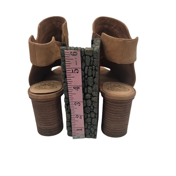 Vince Camuto Brown Suede Jakayla Peep Toe Suede Bootie Sandal Size 8 1/2 Women's - Picture 8 of 9